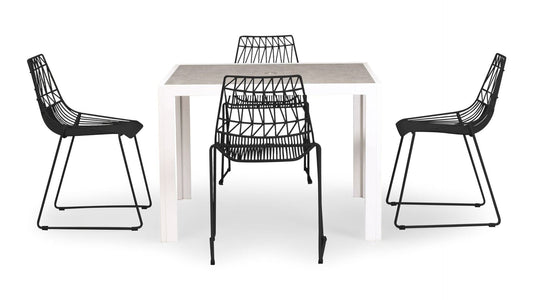 Harmonia Living Outdoor Sets Harmonia Living - Ace 5 Piece Dining Set - Matte Black