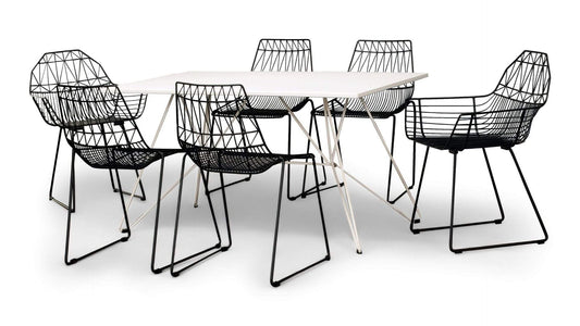 Harmonia Living Outdoor Sets Harmonia Living - Ace 7 Piece Dining Set - Matte Black