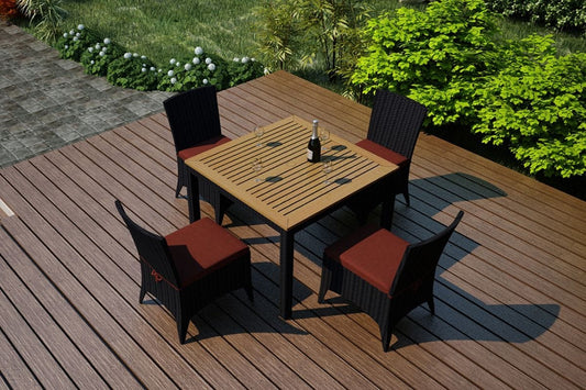 Harmonia Living Outdoor Sets Harmonia Living - Arbor 5 Piece Square Dining Set
