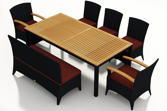 Harmonia Living Outdoor Sets Harmonia Living - Arbor 7 Piece Bench Dining Set