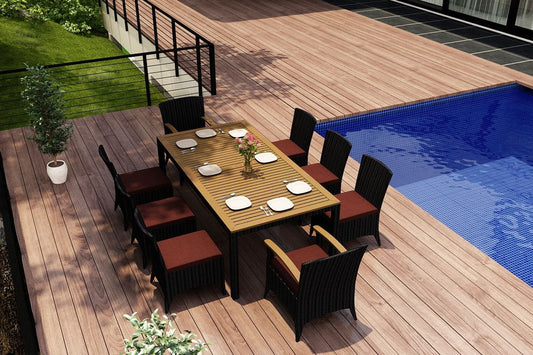 Harmonia Living Outdoor Sets Harmonia Living - Arbor 9 Piece Dining Set