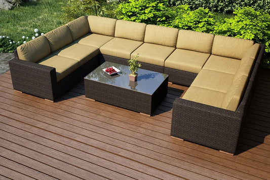 Harmonia Living Outdoor Sets Harmonia Living - Arden 10 Piece Surround Sectional Set