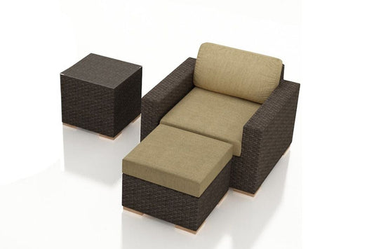Harmonia Living Outdoor Sets Harmonia Living - Arden 3 Piece Club Chair Set
