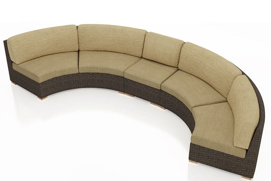 Harmonia Living Outdoor Sets Harmonia Living - Arden 3 Piece Extended Curved Sectional Set