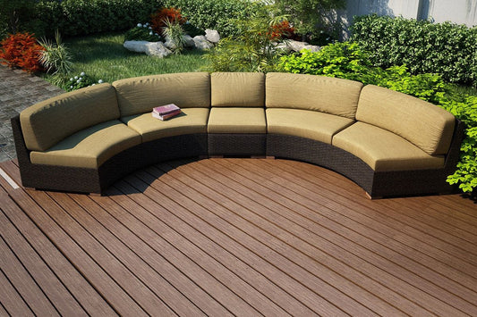 Harmonia Living Outdoor Sets Harmonia Living - Arden 3 Piece Extended Curved Sectional Set