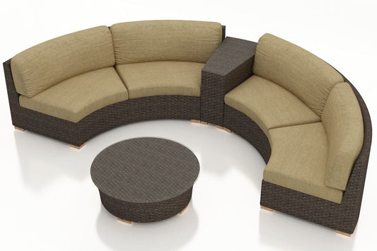 Harmonia Living Outdoor Sets Harmonia Living - Arden 4 Piece Eclipse Sectional Set