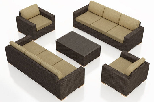 Harmonia Living Outdoor Sets Harmonia Living - Arden 5 Piece Double Sofa Set
