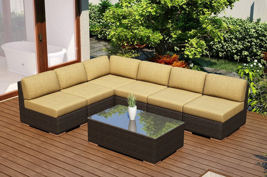 Harmonia Living Outdoor Sets Harmonia Living - Arden 7 Piece Sectional Set