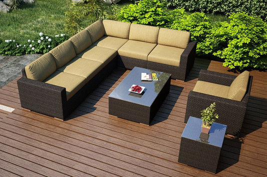 Harmonia Living Outdoor Sets Harmonia Living - Arden 9 Piece Sectional Set