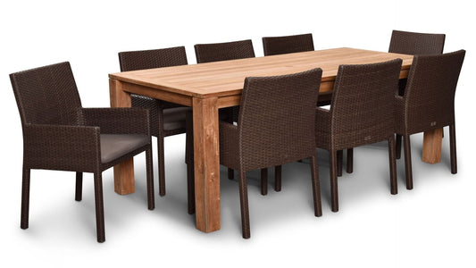 Harmonia Living Outdoor Sets Harmonia Living - Arden Teak 9 Piece Dining Set