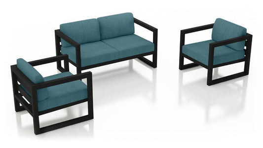 Harmonia Living Outdoor Sets Harmonia Living - Avion 3 Piece Curve Sectional Set