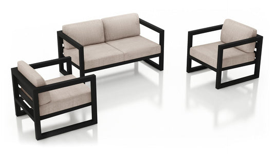 Harmonia Living Outdoor Sets Harmonia Living - Avion 3 Piece Curve Sectional Set