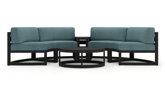 Harmonia Living Outdoor Sets Harmonia Living - Avion 4 Piece Curve Sectional Set