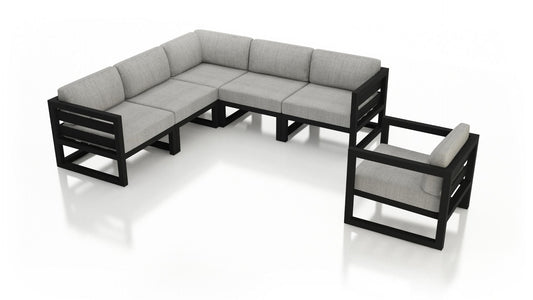 Harmonia Living Outdoor Sets Harmonia Living - Avion 6 Piece Sectional Set