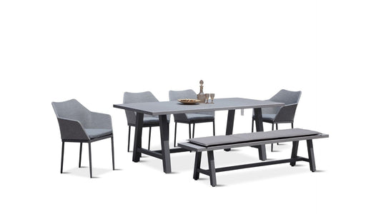 Harmonia Living Outdoor Sets Harmonia Living - Commons 6 Piece Bench Dining Set