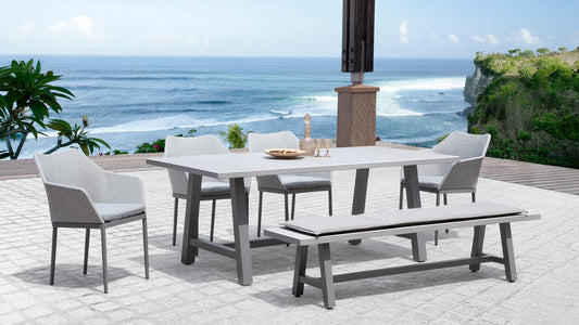 Harmonia Living Outdoor Sets Harmonia Living - Commons 6 Piece Bench Dining Set