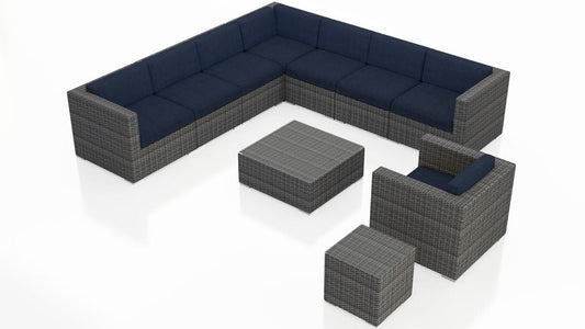 Harmonia Living Outdoor Sets Harmonia Living - District 10 Piece Club Chair Sectional Set