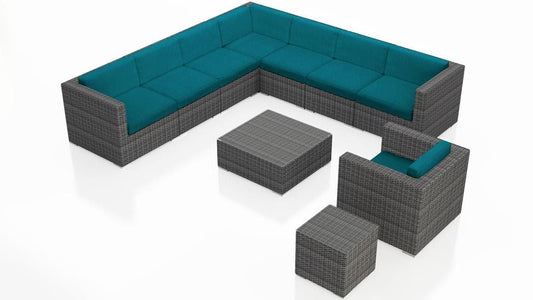 Harmonia Living Outdoor Sets Harmonia Living - District 10 Piece Club Chair Sectional Set