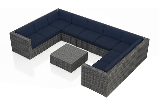 Harmonia Living Outdoor Sets Harmonia Living - District 10 Piece Surround Sectional Set