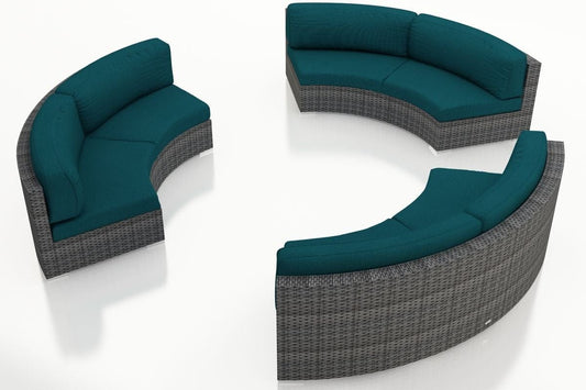 Harmonia Living Outdoor Sets Harmonia Living - District 3 Piece Curved Sectional Set