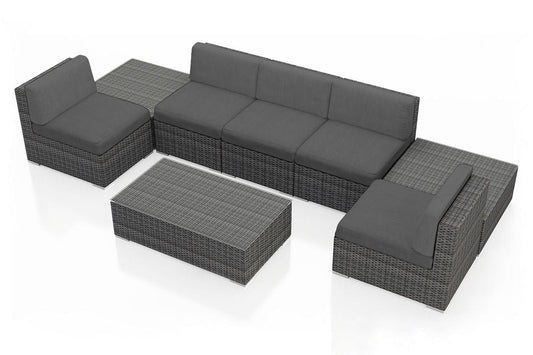 Harmonia Living Outdoor Sets Harmonia Living - District 8 Piece 5-Seat Sectional Set