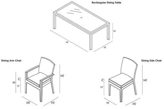 Harmonia Living Outdoor Sets Harmonia Living - District 9 Piece Dining Set