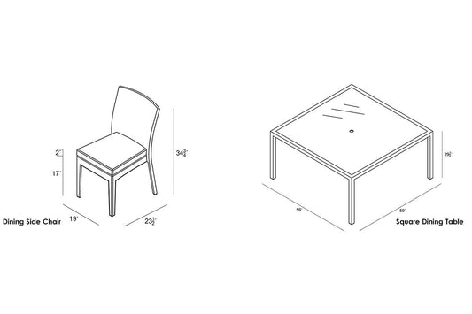 Harmonia Living Outdoor Sets Harmonia Living - District 9 Piece Square Dining Set
