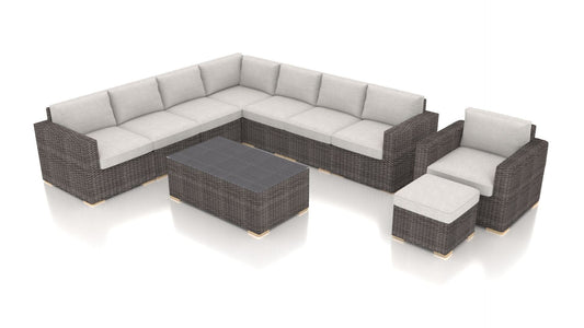 Harmonia Living Outdoor Sets Harmonia Living - Dune 10 Piece Club Chair Sectional Set