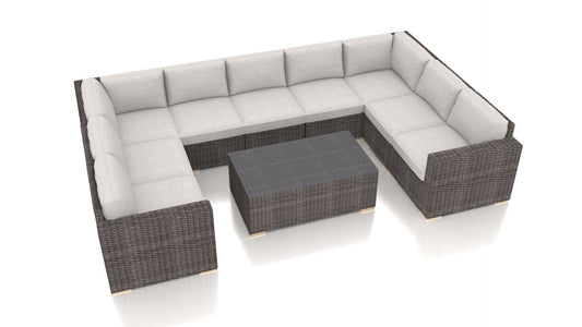 Harmonia Living Outdoor Sets Harmonia Living - Dune 10 Piece Surround Sectional Set