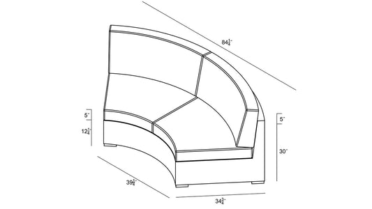 Harmonia Living Outdoor Sets Harmonia Living - Dune 3 Piece Curve Sectional Set