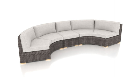 Harmonia Living Outdoor Sets Harmonia Living - Dune 3 Piece Extended Curved Sectional Set