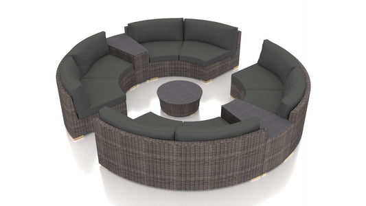 Harmonia Living Outdoor Sets Harmonia Living - Dune 7 Piece Eclipse Sectional Set