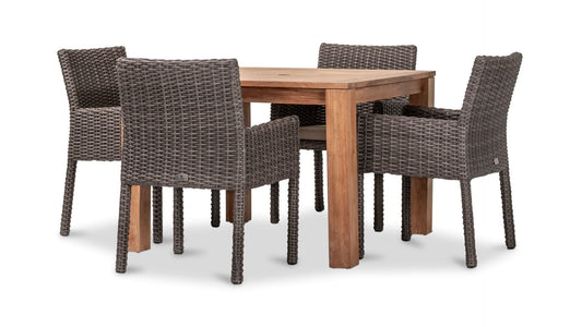 Harmonia Living Outdoor Sets Harmonia Living - Dune Teak 5 Piece Dining Set