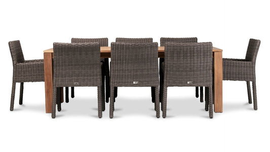 Harmonia Living Outdoor Sets Harmonia Living - Dune Teak 9 Piece Dining Set