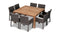 Harmonia Living Outdoor Sets Harmonia Living - Dune Teak 9 Piece Square Dining Set