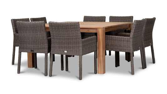 Harmonia Living Outdoor Sets Harmonia Living - Dune Teak 9 Piece Square Dining Set