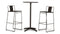 Harmonia Living Outdoor Sets Harmonia Living - Frank 3 Piece Bar Set - Matte Coal - Matte Coal
