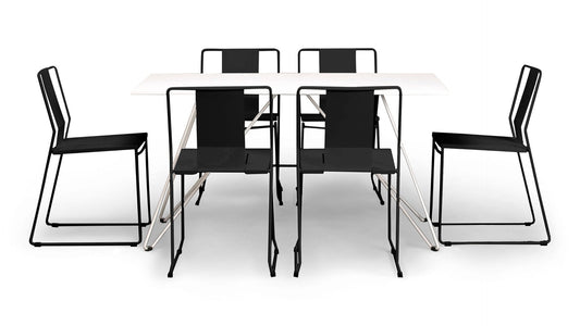 Harmonia Living Outdoor Sets Harmonia Living - Frank 7 Piece Dining Set - Matte Coal