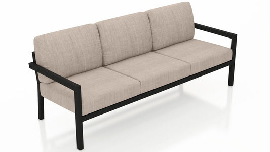 Harmonia Living Outdoor Sets Harmonia Living - Pacifica 3 Piece Sofa Loveseat Set - Black