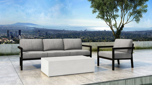 Harmonia Living Outdoor Sets Harmonia Living - Pacifica Mason 3 Piece Sofa Set - Black