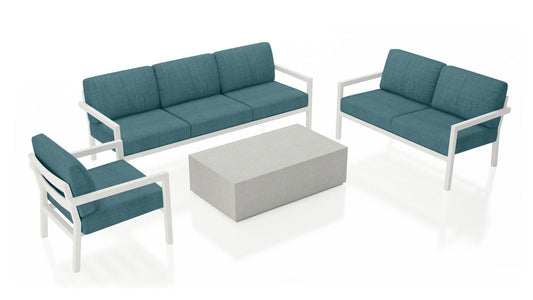 Harmonia Living Outdoor Sets Harmonia Living - Pacifica Mason 4 Piece Sofa Loveseat Set