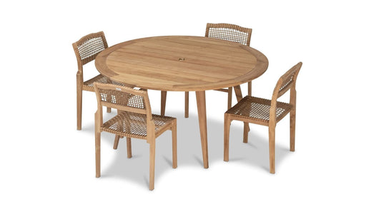 Harmonia Living Outdoor Sets Harmonia Living - Sands 5 Piece Round Dining Set