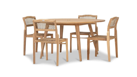 Harmonia Living Outdoor Sets Harmonia Living - Sands 5 Piece Round Dining Set