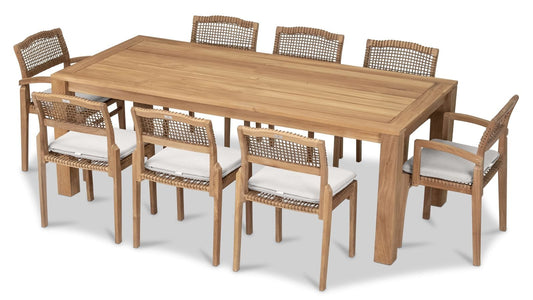 Harmonia Living Outdoor Sets Harmonia Living - Sands 9 Piece Dining Set