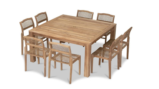 Harmonia Living Outdoor Sets Harmonia Living - Sands 9 Piece Square Dining Set