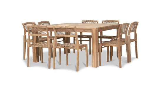 Harmonia Living Outdoor Sets Harmonia Living - Sands 9 Piece Square Dining Set