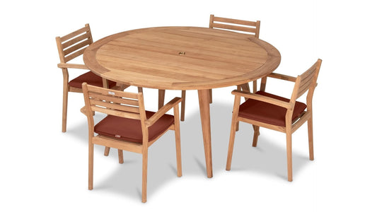 Harmonia Living Outdoor Sets Harmonia Living - Sylvan 5 Piece Round Dining Set