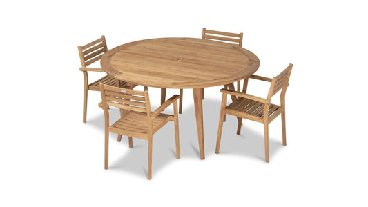 Harmonia Living Outdoor Sets Harmonia Living - Sylvan 5 Piece Round Dining Set
