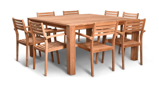 Harmonia Living Outdoor Sets Harmonia Living - Sylvan 9 Piece Square Dining Set