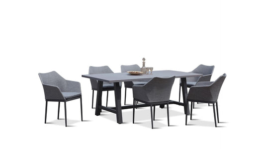 Harmonia Living Outdoor Sets Harmonia Living - Tailor 7 Piece Dining Set - Slate